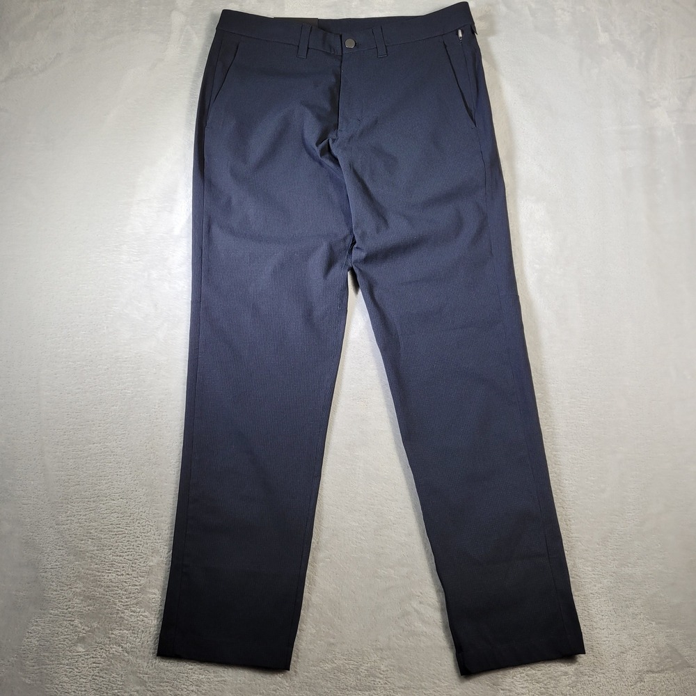 Lululemon Pants Slim Mens 33x31 Navy Blue Woven Air Commission Stretch Trousers